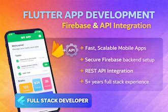 build high performance flutter apps with firebase  robust API integration