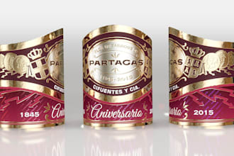 design luxury cigar band, cigar label and cigar packaging