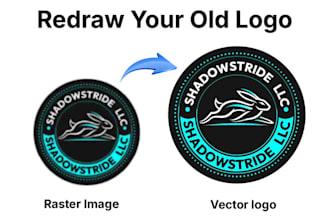 vector tracing, redraw, logo convert to vector