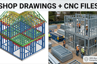 provide lgs shop drawings, 3d bim models, and cnc machine files