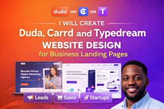 build duda carrd typedream website design business landing page via web builder