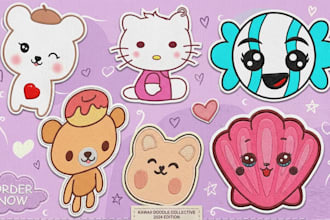 design a cute kawaii, chibi mascot logo for you