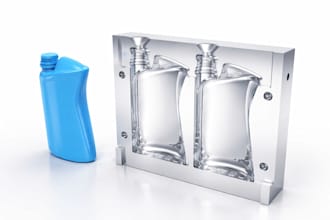 design blow mold, silicone mold, resin casting, dfm and 3d printing ready models