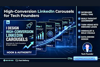 high conversion linkedin carousels for tech founders