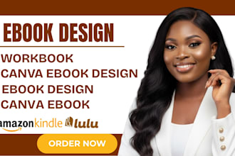 design a professional ebook interior layout, workbook, and canva ebook