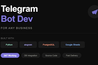 build a custom telegram bot for your business