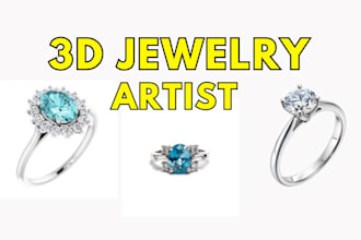 create 3d cad jewelry design or jewelry model and renderings for printing