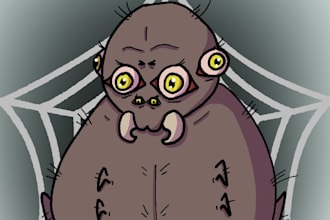 draw a cartoony creature or character for a profile picture, no ai