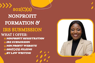 form and file your 501c3 nonprofit do bylaw and prepare it for irs approval