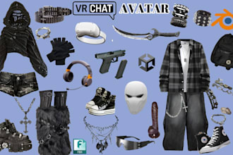 make and rig custom vrchat clothing vr accessories nsfw asset props for your avi