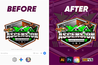 redo, redesign, or vectorize your brand logo design in 12hr