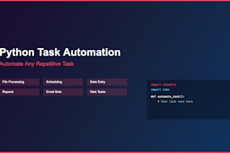 automate any repetitive task with a custom python script