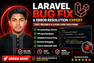 fix laravel bugs, errors, api issues and debug website fast