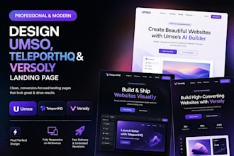 build umso teleporthq versoly dorik zazzle website design business landing page