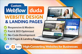 build webflow duda bubble website webflow landing page development web app