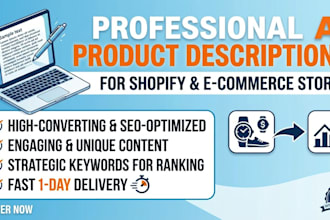 write high converting ai product descriptions for shopify