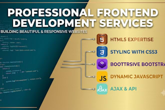 code responsive bootstrap javascript and ajax website