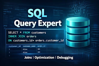 write, fix and optimize sql queries for mysql and sql server