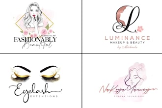 do modern cosmetic perfume makeup and beauty logo for your business