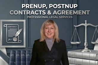 write legally binding prenup, postnup and marriage agreement