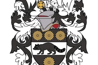 design a unique coat of arms, family crest, or heraldry logo
