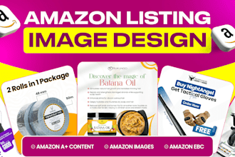 design amazon listing images, a plus content, website product photos