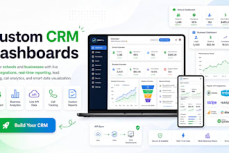 do API integration, pipeline setup and build CRM dashboards