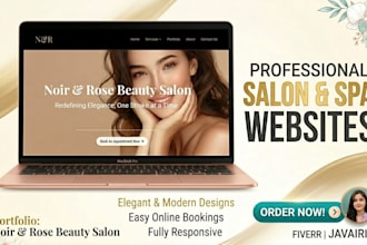 design a luxury salon or spa wordpress website