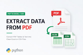 extract PDF data into clean excel or CSV using python