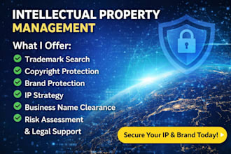 do intellectual property management, trademark, copyright, brand protection