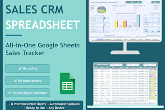 sell CRM spreadsheet clients and sales tracker google sheets or excel