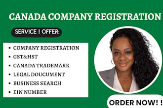 do canada company registration, company formation, gst hst, canada trademark