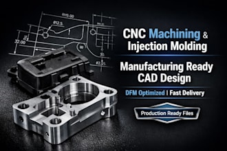 do cnc machining, injection molding and prototyping for manufacturing ready part