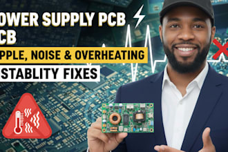 fix unstable power supply pcb ripple noise and  ripple noise