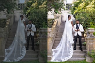 do professional bulk wedding color correction