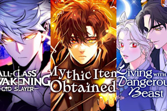 be anime manga artist webtoon book cover design kdp book cover art webnovel