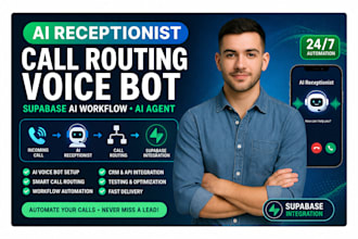 setup ai receptionist call routing superbase ai voice bot workflow ai agent