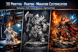 do 3d printing print and paint 3d model warhammer miniature dungeons and dragons