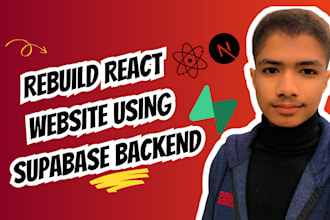rebuild react website using supabase backend