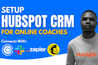 do hubspot crm setup,  for online coaches and consultants
