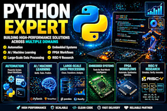 build advanced python automation ai ml systems and risc v tools