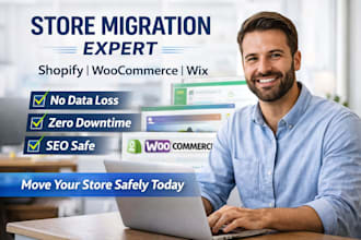 shopify woocommerce wordpress ecommerce website migration with no data loss