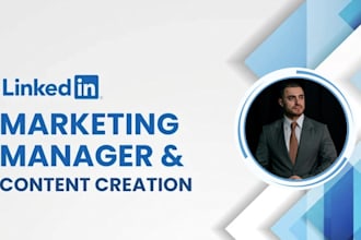 be your professional manager for linkedin marketing and profile growth