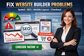 fix website builder problems including speed SEO mobile layout checko