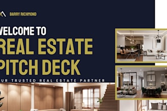 design real estate pitch deck investor brand presentation startup investor deck