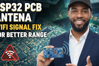 fix esp32 pcb antenna, pcb signal improve
