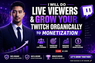 do live viewers and grow your twitch organically to monetization