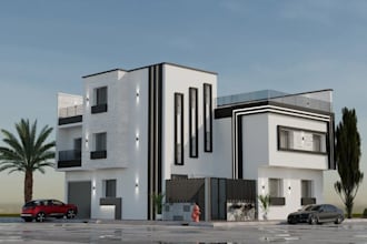 remodel classic house exterior, 3d outdoor decoration, interior design, render