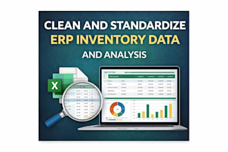 clean and standardize erp inventory data sku, warehouse, quantities