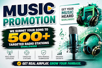 submit your song to 500 targeted radio stations for worldwide exposure